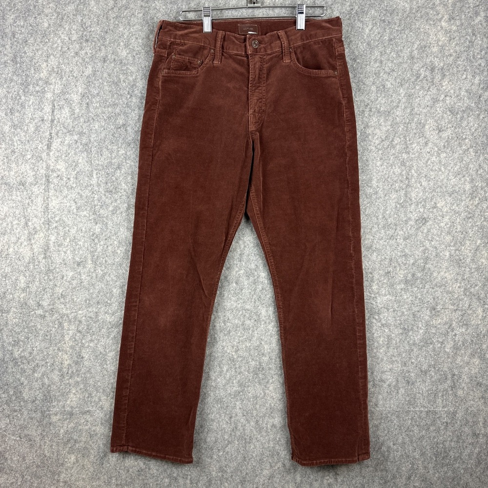 MOTHER Jeans Womens 29 Rust Brown The Mid Rise Rider Ankle Corduroy Hopscotch